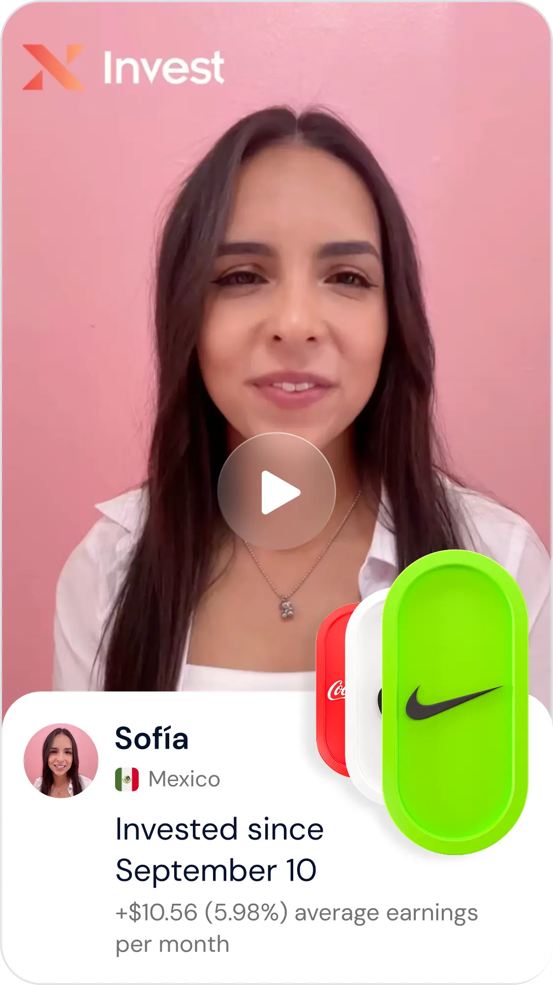 Sofia: Invirtió desde el 10 de septiembre +10.56$ (5.98%) de ganancias promedio por mes